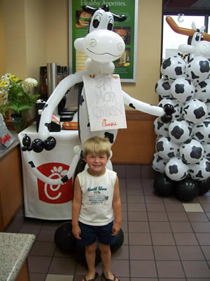 Chick Fil A Cow and Trevor